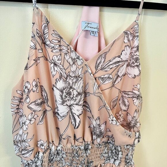NWT Two Sisters The Label Pink Floral Ruffle Dress Sz US 4 AU 8 Small - Picture 2 of 14